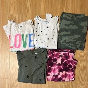 Lot of 5 Old Navy Long-Sleeve Ts, size L 10-12